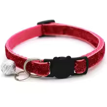 Cat Collar Adjustable with Bell – Soft Nylon, 19–32cm, Multiple Colors