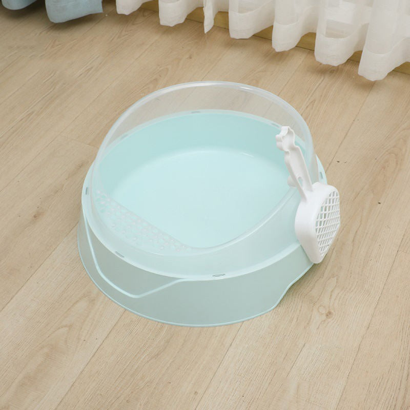 Cat Litter Box Semi-Enclosed with Shovel – Anti-Splash, Large & Small Sizes