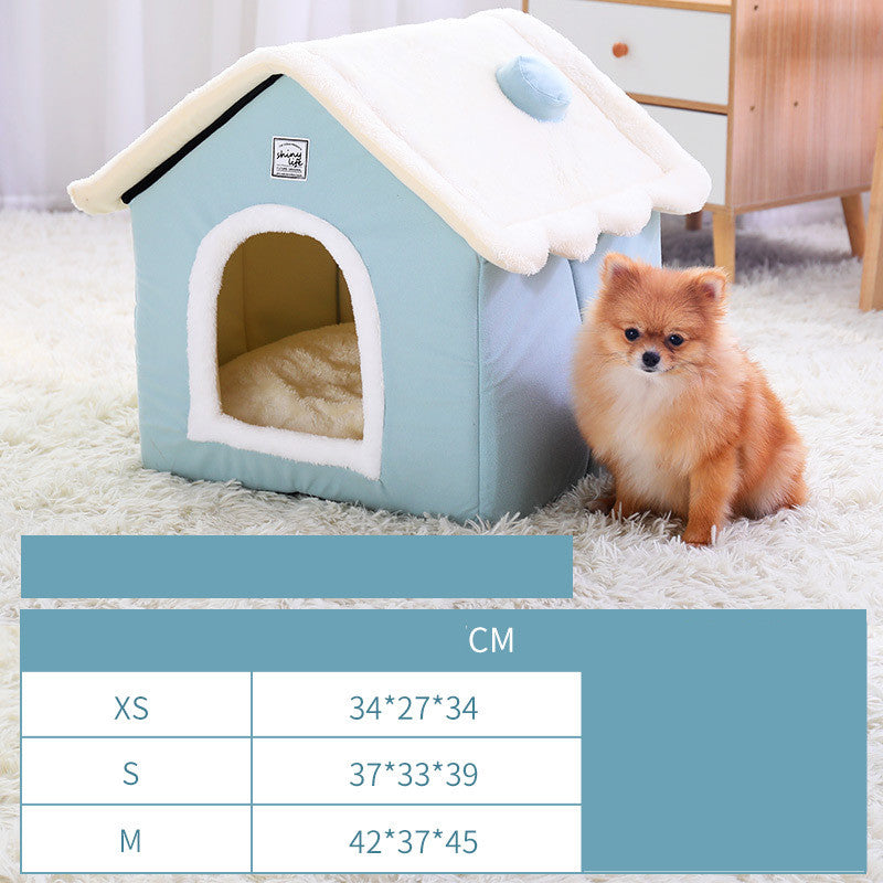Dog Kennel House Soft Fabric – Cozy Pet Bed S/M/L, Multiple Colors
